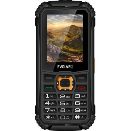 Evolveo - StrongPhone Q1 atsparus vandeniui Dual SIM telefonas juodas/oranžinis