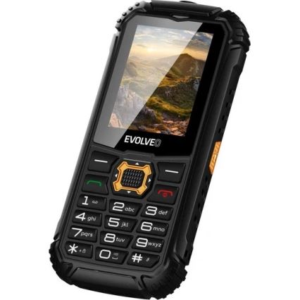 Evolveo - StrongPhone Q1 atsparus vandeniui Dual SIM telefonas juodas/oranžinis