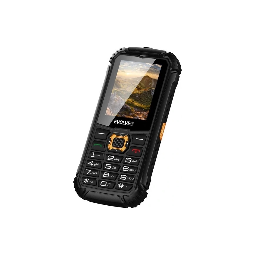 Evolveo - StrongPhone Q1 atsparus vandeniui Dual SIM telefonas juodas/oranžinis