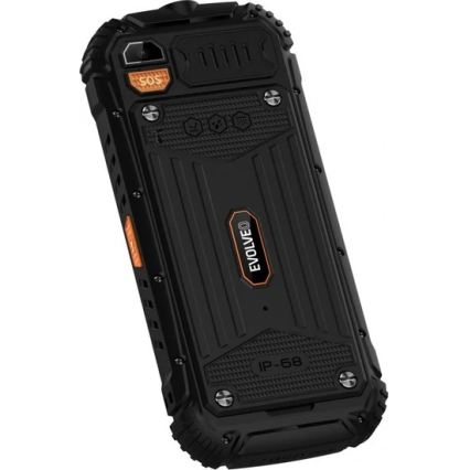 Evolveo - StrongPhone Q1 atsparus vandeniui Dual SIM telefonas juodas/oranžinis