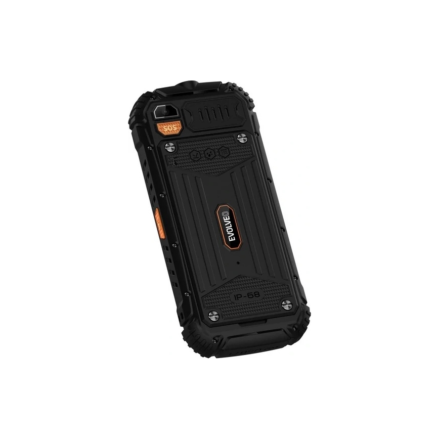 Evolveo - StrongPhone Q1 atsparus vandeniui Dual SIM telefonas juodas/oranžinis