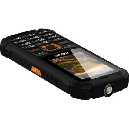 Evolveo - StrongPhone Q1 atsparus vandeniui Dual SIM telefonas juodas/oranžinis