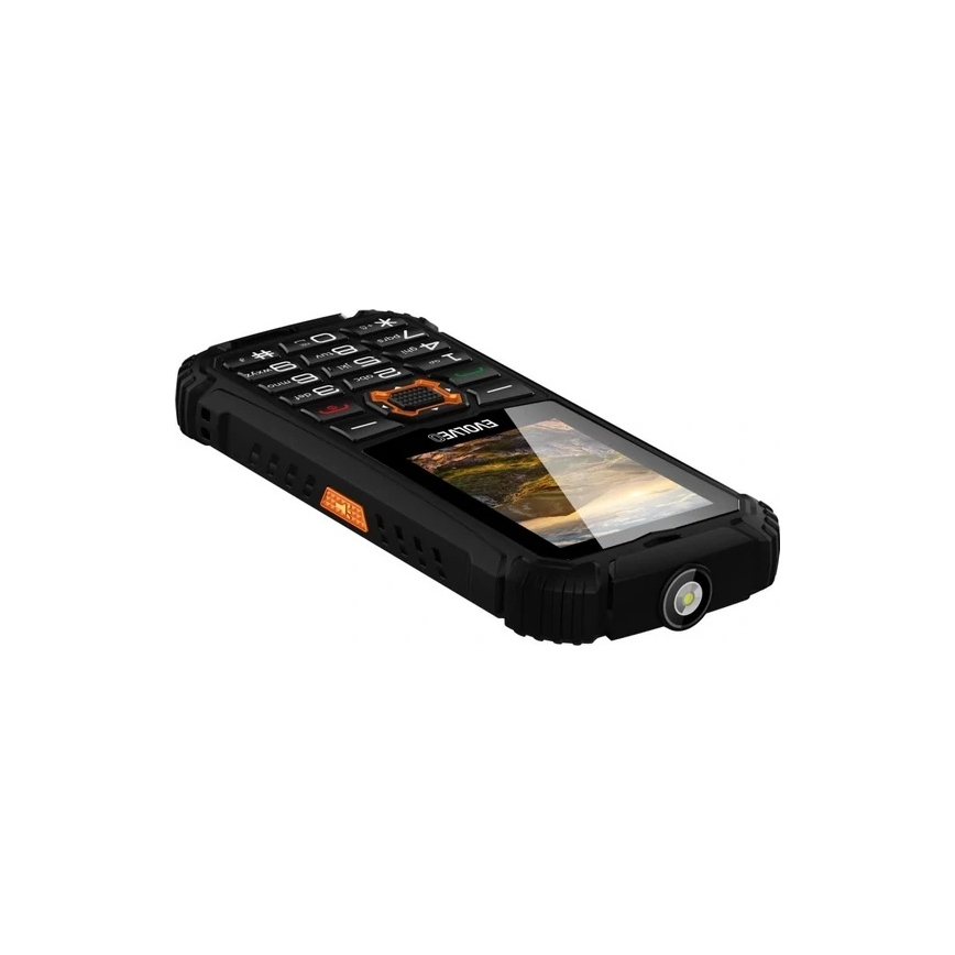 Evolveo - StrongPhone Q1 atsparus vandeniui Dual SIM telefonas juodas/oranžinis
