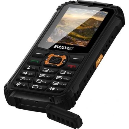 Evolveo - StrongPhone Q1 atsparus vandeniui Dual SIM telefonas juodas/oranžinis