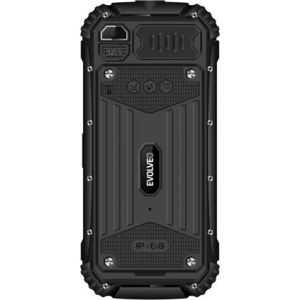 Evolveo - StrongPhone Q1, vandeniui atsparus Dual SIM telefonas, juodas