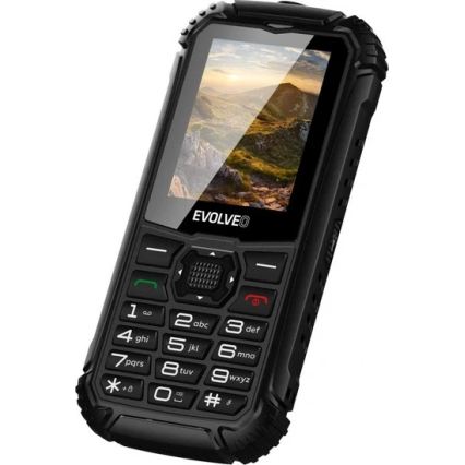 Evolveo - StrongPhone Q1, vandeniui atsparus Dual SIM telefonas, juodas