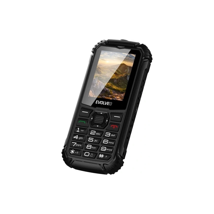 Evolveo - StrongPhone Q1, vandeniui atsparus Dual SIM telefonas, juodas