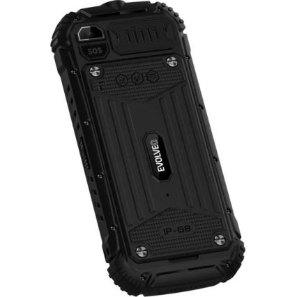 Evolveo - StrongPhone Q1, vandeniui atsparus Dual SIM telefonas, juodas
