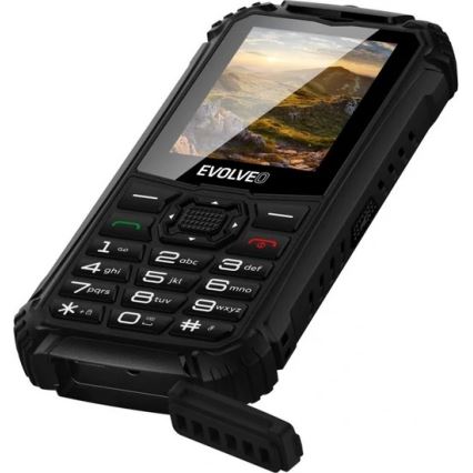 Evolveo - StrongPhone Q1, vandeniui atsparus Dual SIM telefonas, juodas