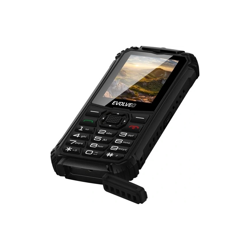 Evolveo - StrongPhone Q1 vandeniui atsparus juodas Dual SIM telefonas