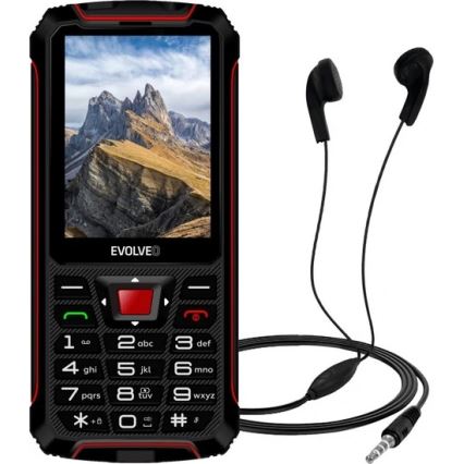 Evolveo - StrongPhone W4 atsparus vandeniui Dual SIM telefonas juodas/raudonas