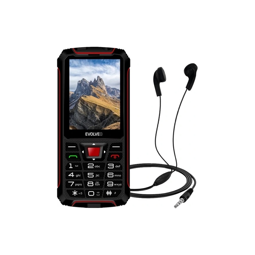 Evolveo - StrongPhone W4 atsparus vandeniui Dual SIM telefonas juodas/raudonas