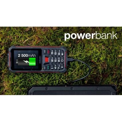 Evolveo - StrongPhone W4 atsparus vandeniui Dual SIM telefonas juodas/raudonas