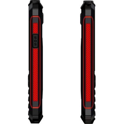 Evolveo - StrongPhone W4, vandeniui atsparus Dual SIM telefonas juodas/raudonas
