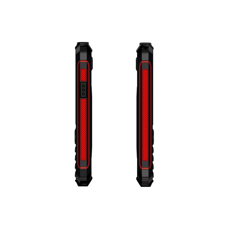 Evolveo - StrongPhone W4, vandeniui atsparus Dual SIM telefonas juodas/raudonas
