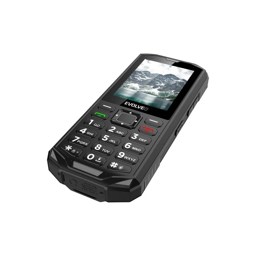 Evolveo - StrongPhone X5, vandeniui atsparus Dual SIM telefonas, juoda/pilka