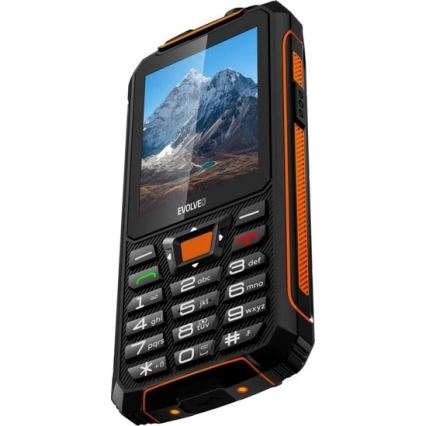 Evolveo - StrongPhone Z6, atsparus vandeniui Dual SIM telefonas juodas/oranžinis