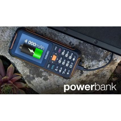 Evolveo - StrongPhone Z6, atsparus vandeniui Dual SIM telefonas juodas/oranžinis