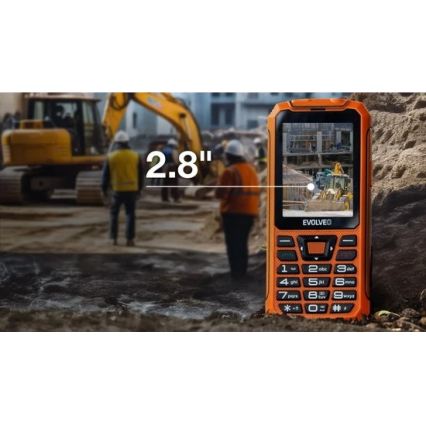 Evolveo - StrongPhone Z6, atsparus vandeniui Dual SIM telefonas, oranžinis