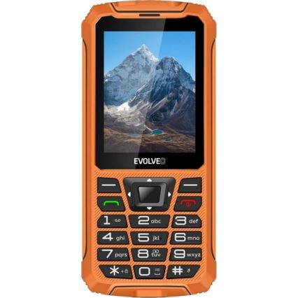 Evolveo - StrongPhone Z6 atsparus vandeniui dviejų SIM kortelių telefonas, oranžinis