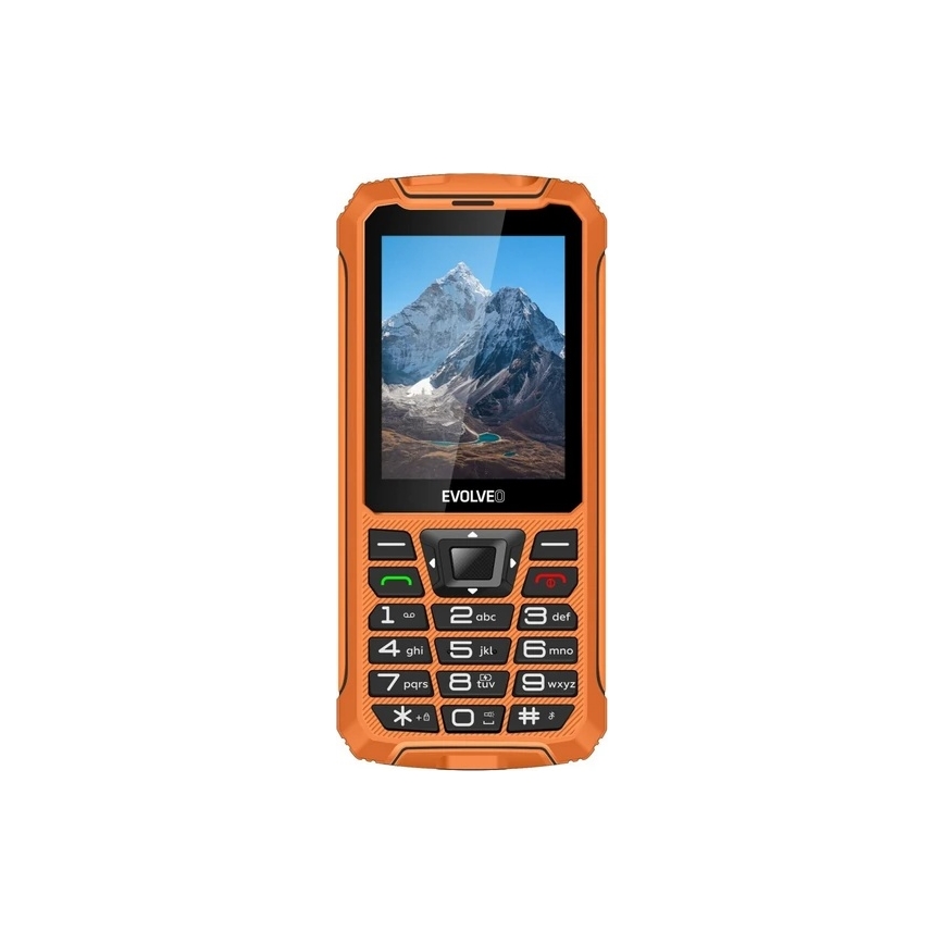 Evolveo - StrongPhone Z6 atsparus vandeniui dviejų SIM kortelių telefonas, oranžinis