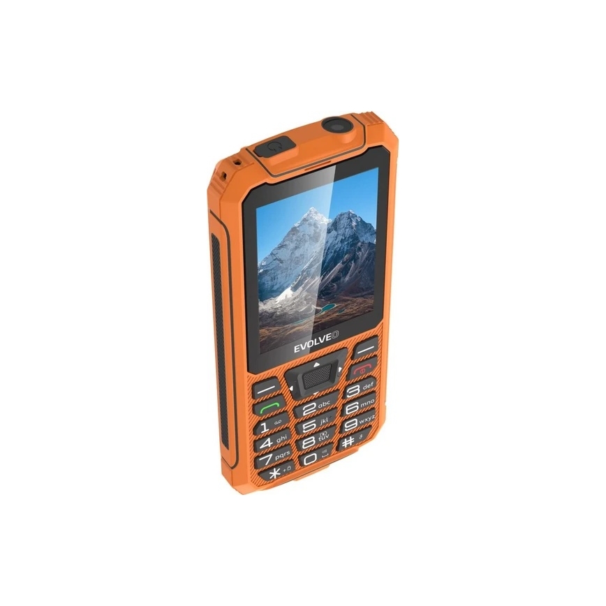 Evolveo - StrongPhone Z6 atsparus vandeniui dviejų SIM kortelių telefonas, oranžinis