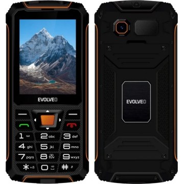 Evolveo - StrongPhone Z6, vandeniui atsparus Dual SIM telefonas, juoda - oranžinė