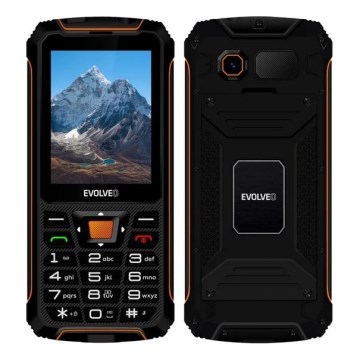 Evolveo - StrongPhone Z6, vandeniui atsparus Dual SIM telefonas, juodas - oranžinis