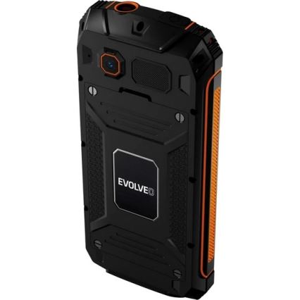 Evolveo - StrongPhone Z6 vandeniui atsparus Dual SIM telefonas juodas/oranžinis