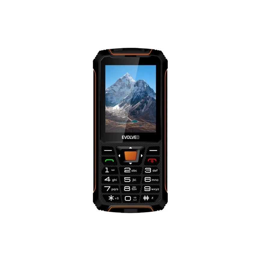 Evolveo - StrongPhone Z6 vandeniui atsparus Dual SIM telefonas juodas/oranžinis