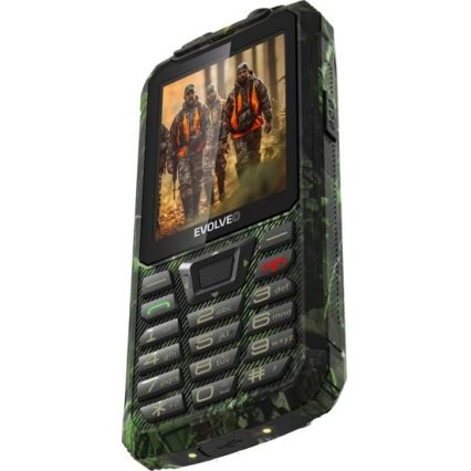 Evolveo - StrongPhone Z6 vandeniui atsparus Dual SIM telefonas, medžioklinis kamufliažas