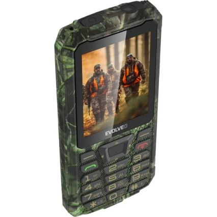 Evolveo - StrongPhone Z6 vandeniui atsparus Dual SIM telefonas, medžioklinis kamufliažas
