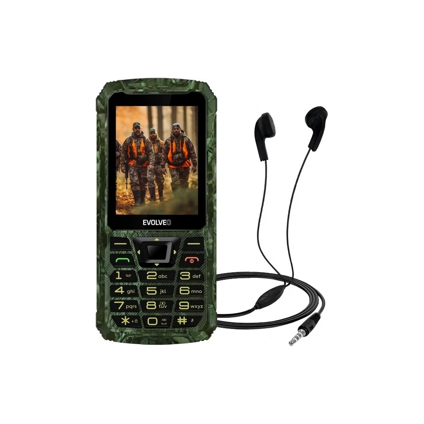 Evolveo - StrongPhone Z6 vandeniui atsparus Dual SIM telefonas, medžioklinis kamufliažas
