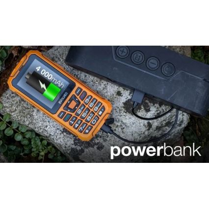 Evolveo - StrongPhone Z6, vandeniui atsparus Dual SIM telefonas, oranžinis