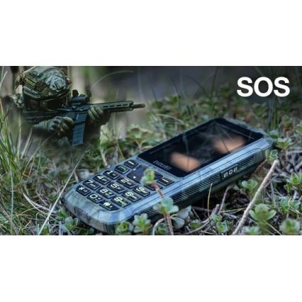 Evolveo - StrongPhone Z6, vandeniui atsparus Dual SIM telefonas su medžiokline maskuote