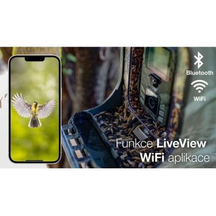 Evolveo - StrongVision BirdFeeder - išmani paukščių lesyklėlė su kamera ir saulės baterija