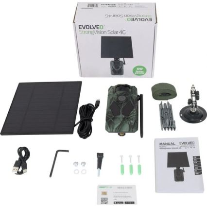 Evolveo - StrongVision Solar 4G medžioklės kamera 4G su programėle ir saulės panele