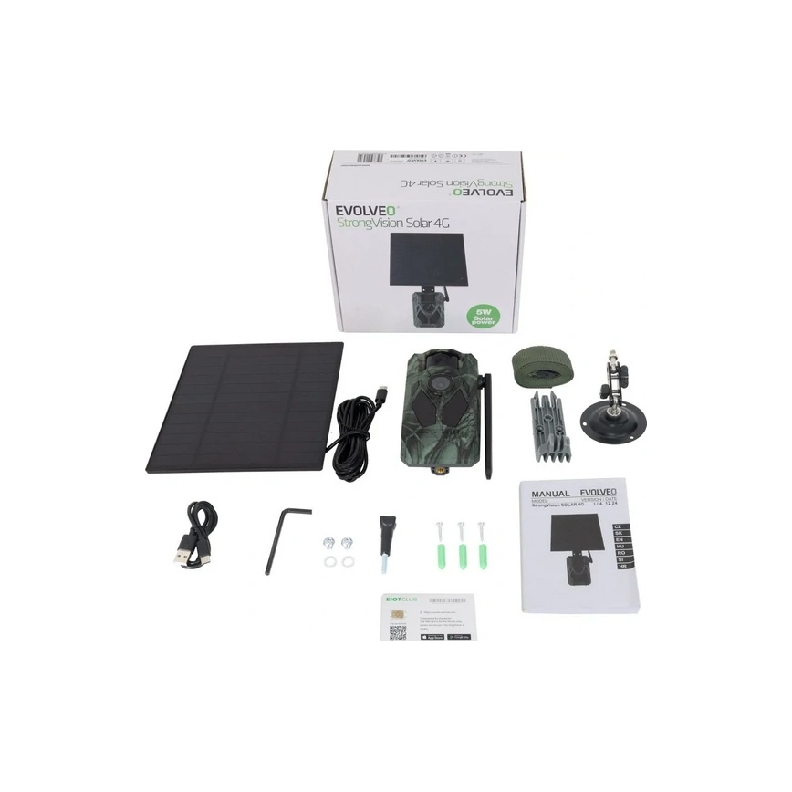 Evolveo - StrongVision Solar 4G medžioklės kamera 4G su programėle ir saulės panele