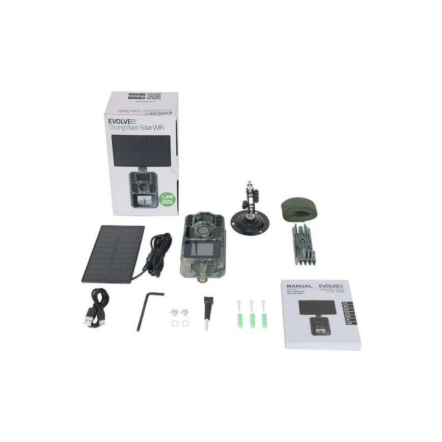 Evolveo - StrongVision Solar WiFi, medžioklinė fotokamera su Wi‑Fi ir saulės panele
