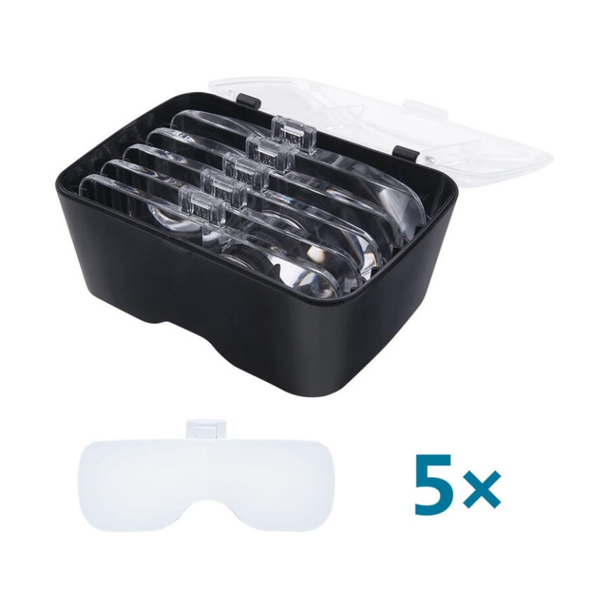 Extol - Įkraunami didinamieji akiniai su lupa ir LED apšvietimu/300 mAh