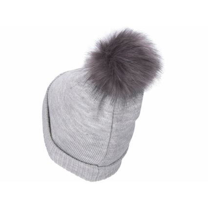 Extol - Kepurė su LED žibintu ir USB įkrovimu 300 mAh, pilka su bumbulu, dydis UNI