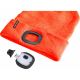 Extol - Kepurė su priekiniu žibintu ir USB įkrovimu 250 mAh neoninės oranžinės spalvos UNI dydžio