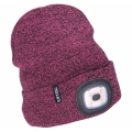 Extol - Kepurė su priekiniu žibintu ir USB įkrovimu 300 mAh purpurinė UNI dydžio