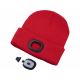 Extol - Kepurė su priekiniu žibintu ir USB įkrovimu 300 mAh raudona UNI dydžio