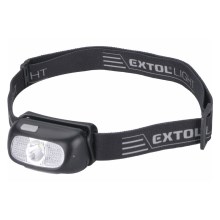 Extol - LED Galvos žibintuvėlis LED/5W/1000 mAh/3,7V IPX5 juodas