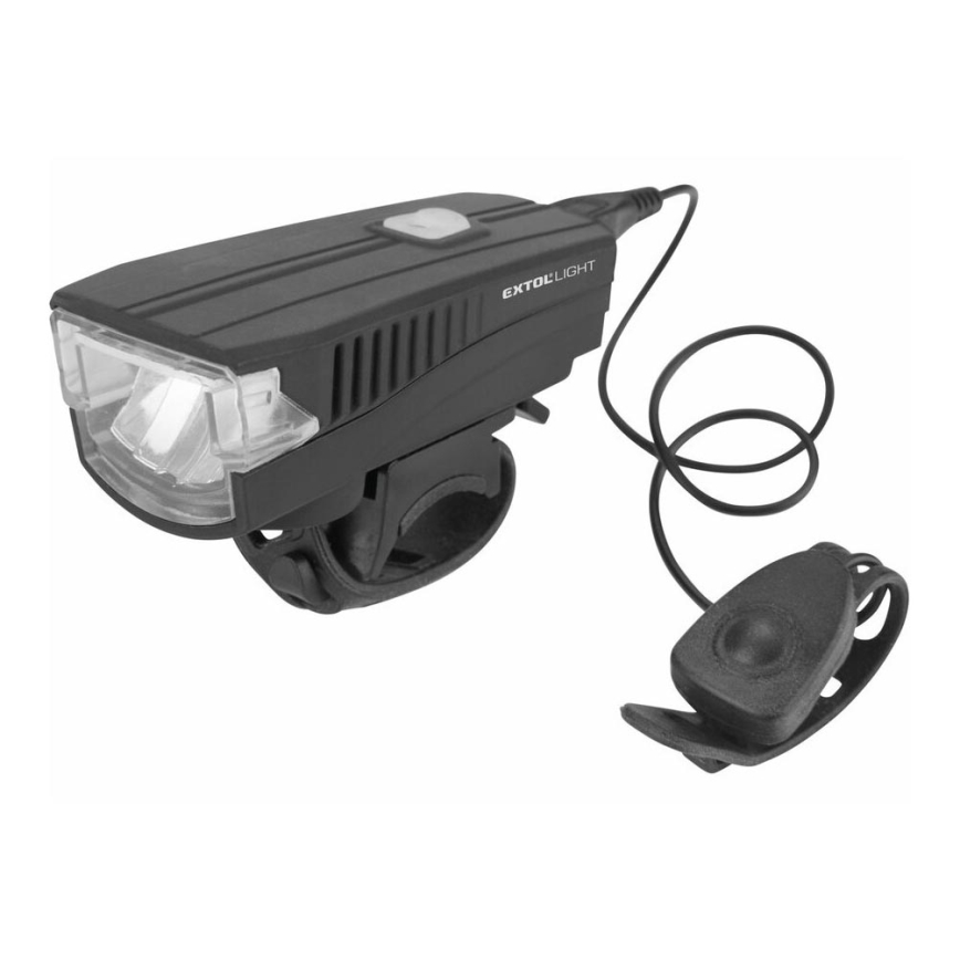 Extol - LED pakraunamas žibintuvėlis su dviračio signalu LED/5W/1200 mAh/3,7V IPX4