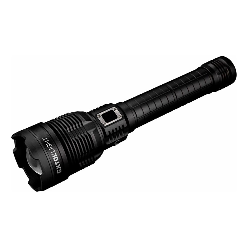 Extol - LED Pritemdomas įkraunamas žibintuvėlis su maitinimo bloku LED/60W/10000 mAh 8000 lm IPX4 juoda