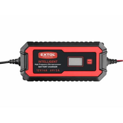 Extol Premium - Automobilio akumuliatoriaus įkroviklis 9 etapų 6/12V 4A IP65
