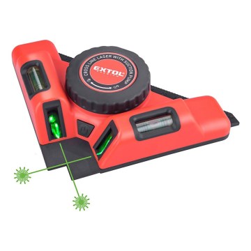 Extol Premium - lazerinis 90° kampamatis su elektriniu siurbimo moduliu 5V/1000 mAh