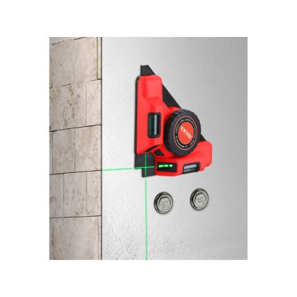 Extol Premium - lazerinis 90° kampamatis su elektriniu siurbimo moduliu 5V/1000 mAh